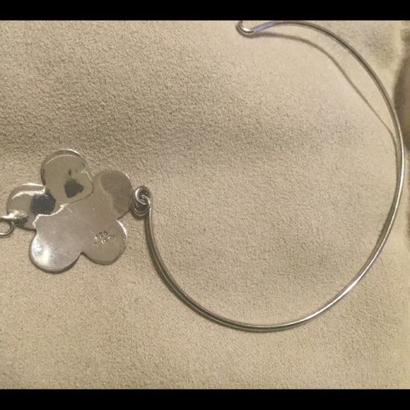 Sterling Silver Flower Bracelet - Picture 2 of 4